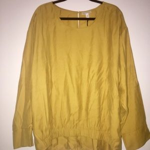 Canary yellow/gold long sleeve top